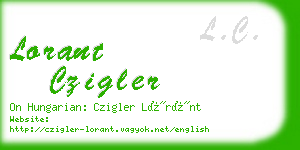 lorant czigler business card
